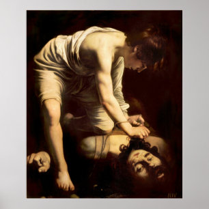 David och Goliath - Caravaggio c.1610 Poster