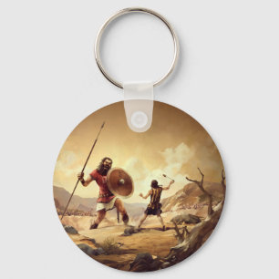 David och Goliath Nyckelring