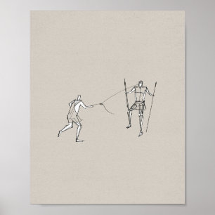 David och Goliath - Old Testament Bible Poster