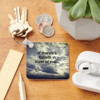 David och Goliath Quote  Nyckelring