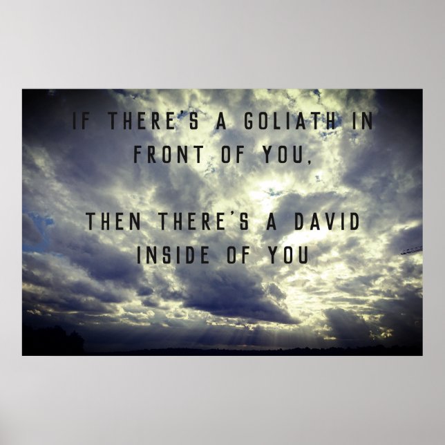 David och Goliath Quote Poster (Framsidan)