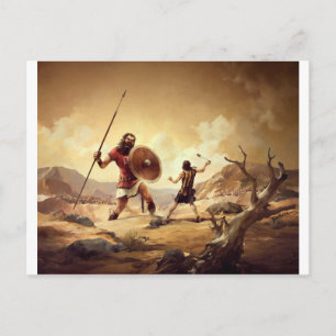 David och Goliath Vykort