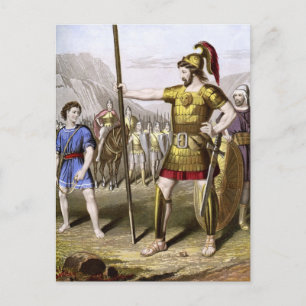 David och Goliath Vykort