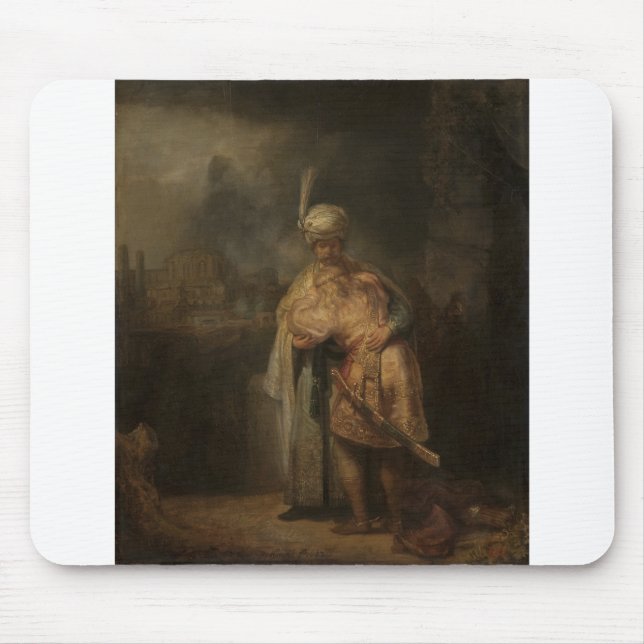 David och Jonathan - Rembrandt - c1642 Musmatta (Framsidan)