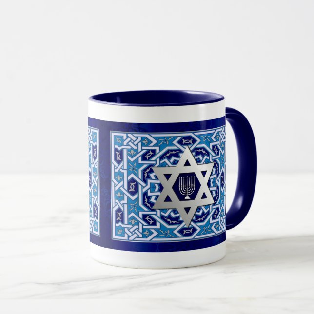 David och Menorah Hanukkah Gift Mugg (Framsida höger)