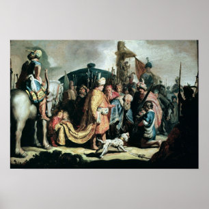 David Offering av Goliathchefen till Kung Saul Poster