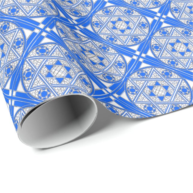 David Ornate Star Presentpapper (Rullad Hörn)
