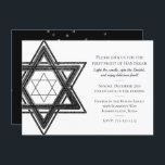David Party, Modern Hanukkah Black White Star Julkort<br><div class="desc">Minimal klassisk svart Pub/Bat mitzvah och Hanukkah moderna stjärnan av David mot en solid bakgrund skapar en elegant,  sofistikerad design. Om du vill ha mer information om färg eller matchande produkter kan du gå till JustFharryn @ Zazzle.com eller kontakta designern,  c/o Fharryn@yahoo.com Alla höger reserverade. #zazzlemade #christmasdecor</div>