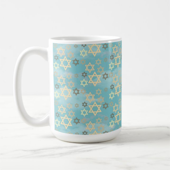 David Passover Blå himmel Star Kaffemugg (Vänster)
