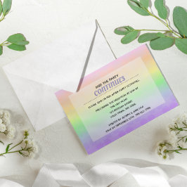David Pastel Ombre Bat mitzvah efter Party Inbjudningar