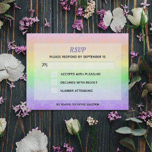 David Pastel Ombres Bat mitzvah OSA Inbjudningar