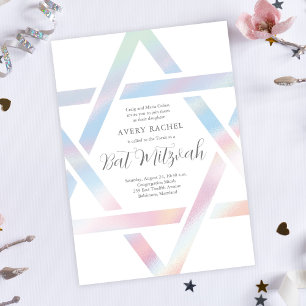 David Pastels moderna stjärna Bat mitzvah Inbjudningar