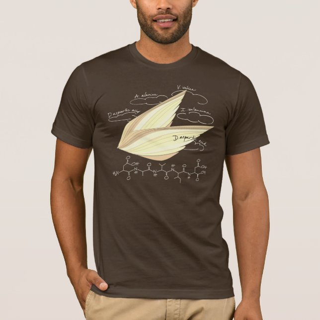 DAVID peptid, AUC tema, anpassad text, mörk T Shirt (Framsida)