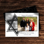 David Photos moderna Hanukkah Silver Wishful Star Julkort<br><div class="desc">Minimal klassisk silver Pub/Bat mitzvah och Hanukkah moderna David Star mot en solid bakgrund skapar en elegant,  sofistikerad utformning. Om du vill ha mer information om färg eller matchande produkter kan du gå till JustFharryn @ Zazzle.com eller kontakta designern,  c/o Fharryn@yahoo.com Alla höger reserverade. #zazzlemade #christmasdecor</div>
