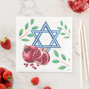 David Pomegranate Lövs stjärna: judisk Pappersservett