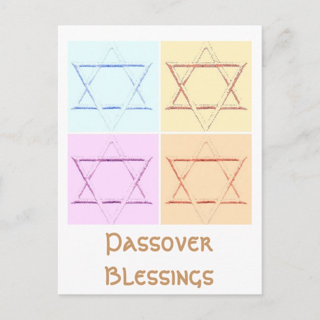 David pop-art stjärna vykort (Framsida)