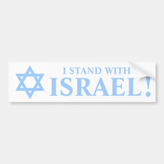 David Pro - jag står med Israel Bildekal (Framsidan)