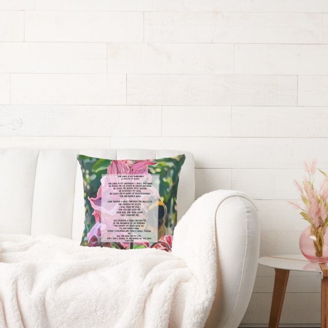 David Psalm 23 biblical quote Kudde (Soffa)