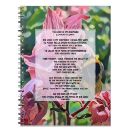 David Psalm 23 bibliskt citat Anteckningsbok