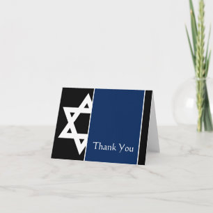 David Pub Mitzvah, blå svart stjärna Tack Kort