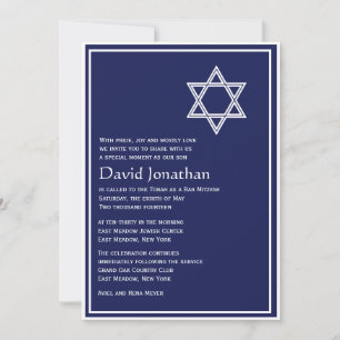 David Pub Mitzvah-inbjudan Shining Star Inbjudningar