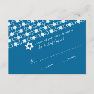 David Pub Mitzvah OSA kort, blå, moderna stjärnor Kort