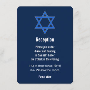 David Pub Mitzvah Reception av Blåblå Guld-stjärna Inbjudningar