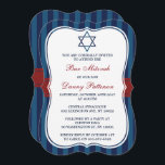 David Pub Mitzvah, röd, vit och blå judisk stjärna Inbjudningar<br><div class="desc">Dessa inbjudningar kan anpassas för alla judiska heligor, inklusive Pub Mitzvah, Bat mitzvah, bekräftelse, Bröllop etc. Lägg till anpassningsbarnas ordalydelse genom att använda avsnittet "Redigera den här designmallen" eller klicka på den blå "Anpassa den" om du vill ändra teckensnittet stil och färg eller lägga till ett foto eller extra på...</div>