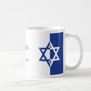David Pub Mitzvahs blå och vita stjärna Kaffemugg