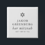 David Pub Mitzvahs moderna Elegant Star Knapp<br><div class="desc">Design består av sans serif-typografi och lekfull kursiv skripttypografi på en enkel bakgrund. Finns här: http://www.zazzle.com/store/selectpartysupplies</div>