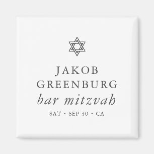 David Pub Mitzvahs moderna Elegant Star Magnet