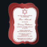 David Pub Mitzvahs rödjudiska stjärna Inbjudningar<br><div class="desc">Dessa inbjudningar kan anpassas för alla judiska heligor, inklusive Pub Mitzvah, Bat mitzvah, bekräftelse, Bröllop etc. Lägg till anpassningsbarnas ordalydelse genom att använda avsnittet "Redigera den här designmallen" eller klicka på den blå "Anpassa den" om du vill ändra teckensnittet stil och färg eller lägga till ett foto eller extra på...</div>
