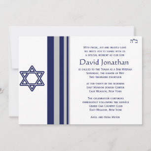 David Pub Mitzvahs stjärna Inbjudningar