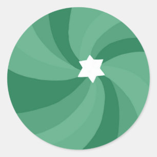 David Pub Pub Mitzvah-Anpassningsbarnas moderna Sw Runt Klistermärke