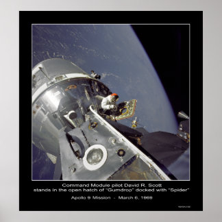 David R. Scott "Spider" - Apollo 9 Uppdrag Poster