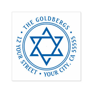 David returadresss stjärna självfärgande stämpel