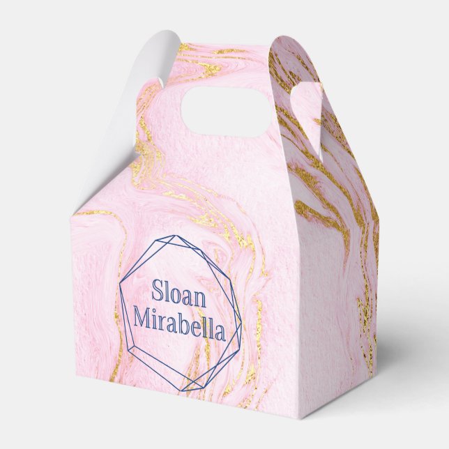 David Ro Guld  Rosa Marble Logotyp Presentaskar (Framsidan Sidan)