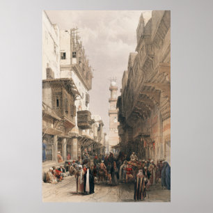 David Roberts Bazaar i Kairo Poster