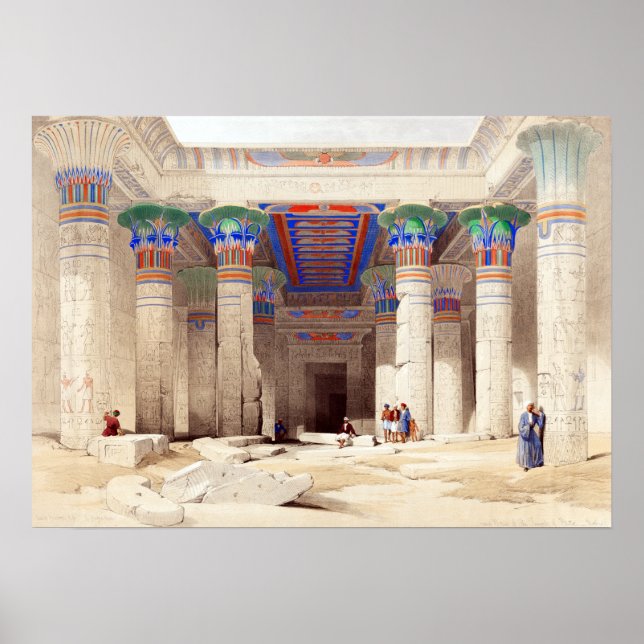 David Roberts Grand Portico från Philas Temple Poster (Framsidan)