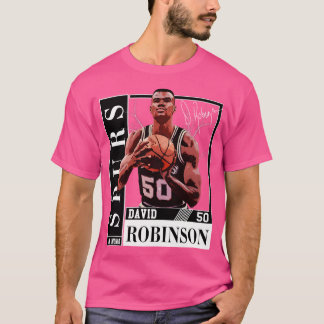 David Robinson Basketball Namnteckning Vintage Ret T Shirt