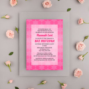 David Rosa Ombre Bat mitzvah Inbjudningar