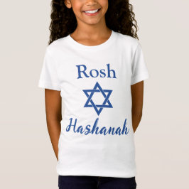 David Rosh Hashanah, blå och vit stjärna T Shirt