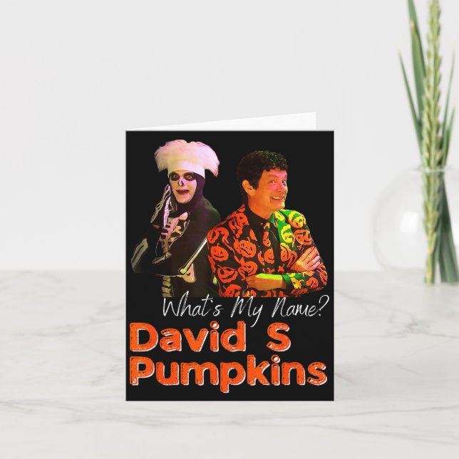 David S Pumpkins Skelett Roligt Sketch Herrkläder  Kort (Framsida)