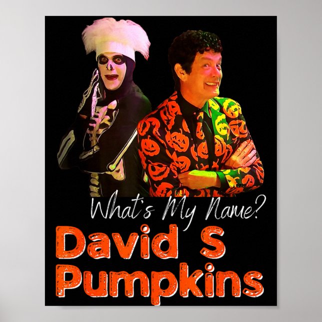 David S Pumpkins Skelett Rollig Sketch Herrkläder  Poster (Framsidan)
