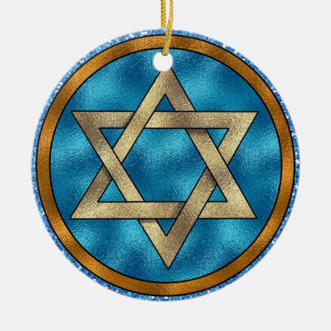 David - Shalom - SRF Julgransprydnad Keramik (Framsidan)
