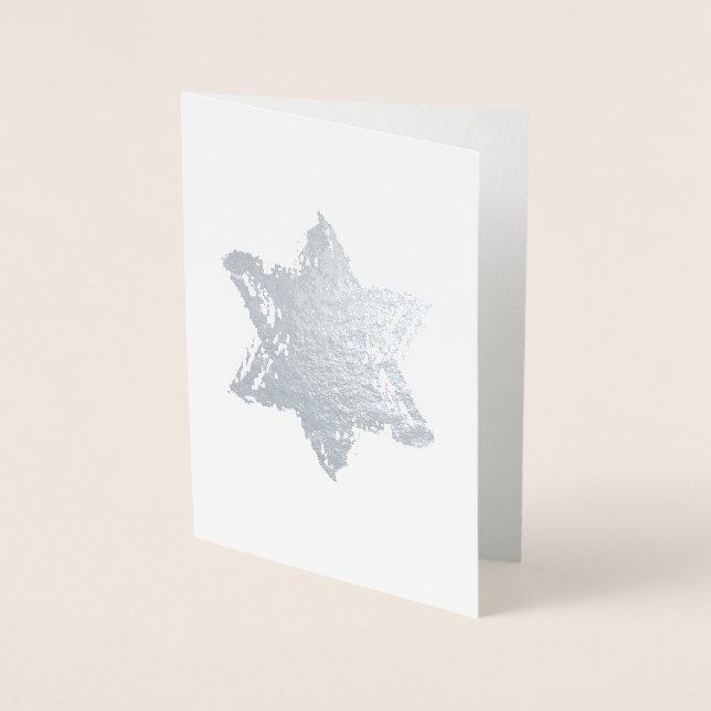 David Silver Foil Design Blank Card-stjärna Folierat Kort (Framsida)