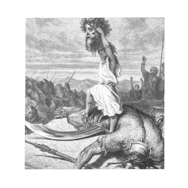 David Slays Goliath från Gustave Dore 1886 Anteckningsblock (Framsida)