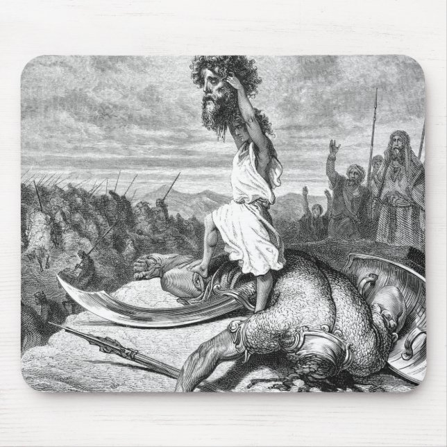 David Slays Goliath från Gustave Dore 1886 Musmatta (Framsidan)