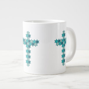 David Star Kor Blue Optical Illusion Jumbo Mugg