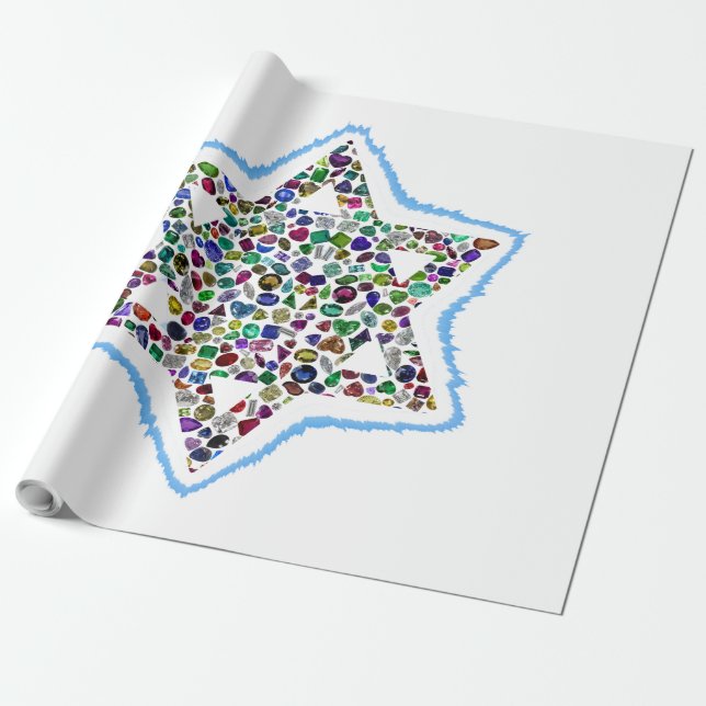 David Star made with Gemstones Presentpapper (Utrullad)